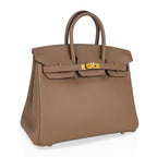 Birkin 25 Beige De Weimar Veau Jonathan Leather Gold Hardware