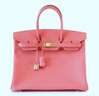 Birkin 35 Bag Flamingo Pink Gold Hardware Rare