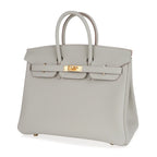 Birkin 25 Bag Gris Perle Togo Gold Hardware