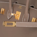 Birkin Sellier 25 Etoupe Gold Hardware Epsom Leather New w/Box