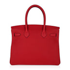 Birkin 30 Bag Lipstick Rouge Vif Togo Leather with Gold Hardware