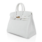 Birkin 25 HSS Bag White Clemence Gold Hardware