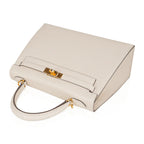 Kelly 25 Sellier Bag Craie Epsom Leather with Gold Hardware