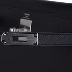 Kelly 28 Sellier Bag Black Epsom Leather with Palladium Hardware
