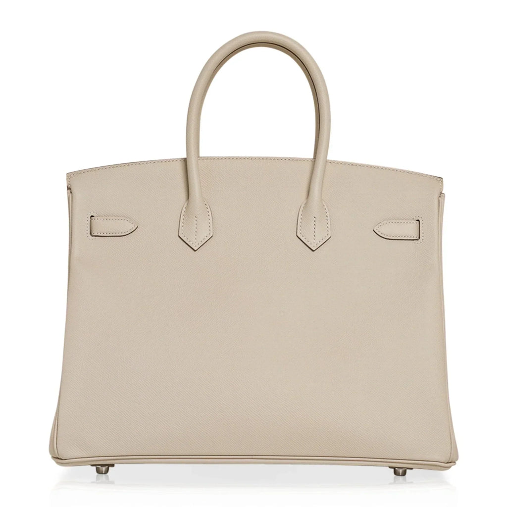 Birkin 35 Bag Craie Epsom Palladium Hardware