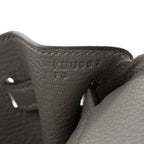 Birkin 25 Gris Meyer crafted from incredibly soft Togo calfskin leather