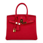 Birkin 30 Bag Rouge Casaque Gold Hardware Epsom Leather