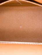 Kelly II Sellier Palm-Grained Epsom Leatheri Palladium Hardware