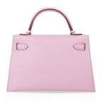 Kelly 20 Mini Sellier Bag Mauve Sylvestre Epsom Permabrass Hardware