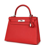 Kelly Sellier Rouge Tomate Epsom Palladium Hardware