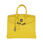 Birkin 35 Lime Candy Limited Edition Bag Epsom Palladium