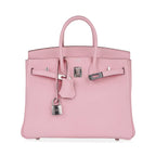 Birkin 25 Bag Rose Sakura Palladium Hardware Rare