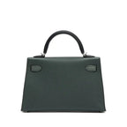 Kelly 20 II Vert Amande and Black Epsom Mini Palladium Hardware