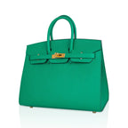Birkin Sellier 25 Bag Vert Jade Epsom Leather with Gold Hardware