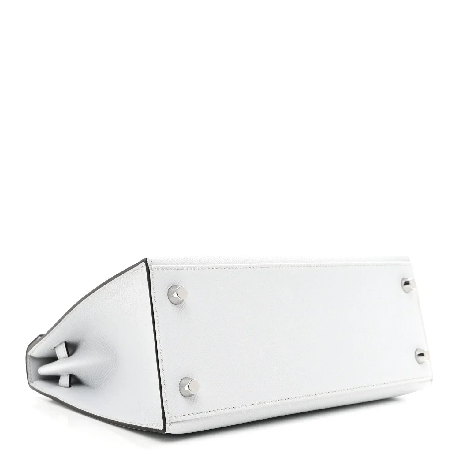 Kelly Sellier Gris Pantin Palm-Grained Leather Palladium Hardware