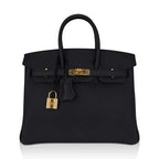 Birkin 25 Bag Black Togo Leather with Gold Hardware