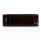 Kelly Pochette Clutch Bag Bordeaux Crocodile Jewel Toned Palladium