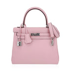Kelly 25 Bag Rose Sakura Swift Leather with Palladium Hardware