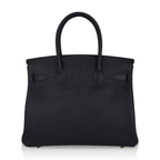Birkin 30 Bag Black Gold Hardware Epsom Leather New w/ Box