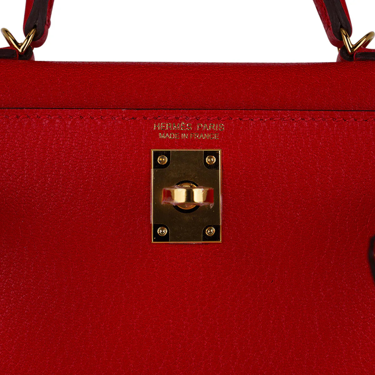 Kelly Sellier 20 Mini Rouge de Coeur Bag Chevre Leather Gold Hardware