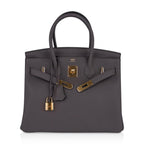 Birkin 30 Bag Etain Gray Coveted Gold Hardware Togo
