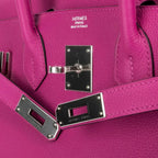 Birkin 30 Bag Rose Pourpre Pink Togo Palladium