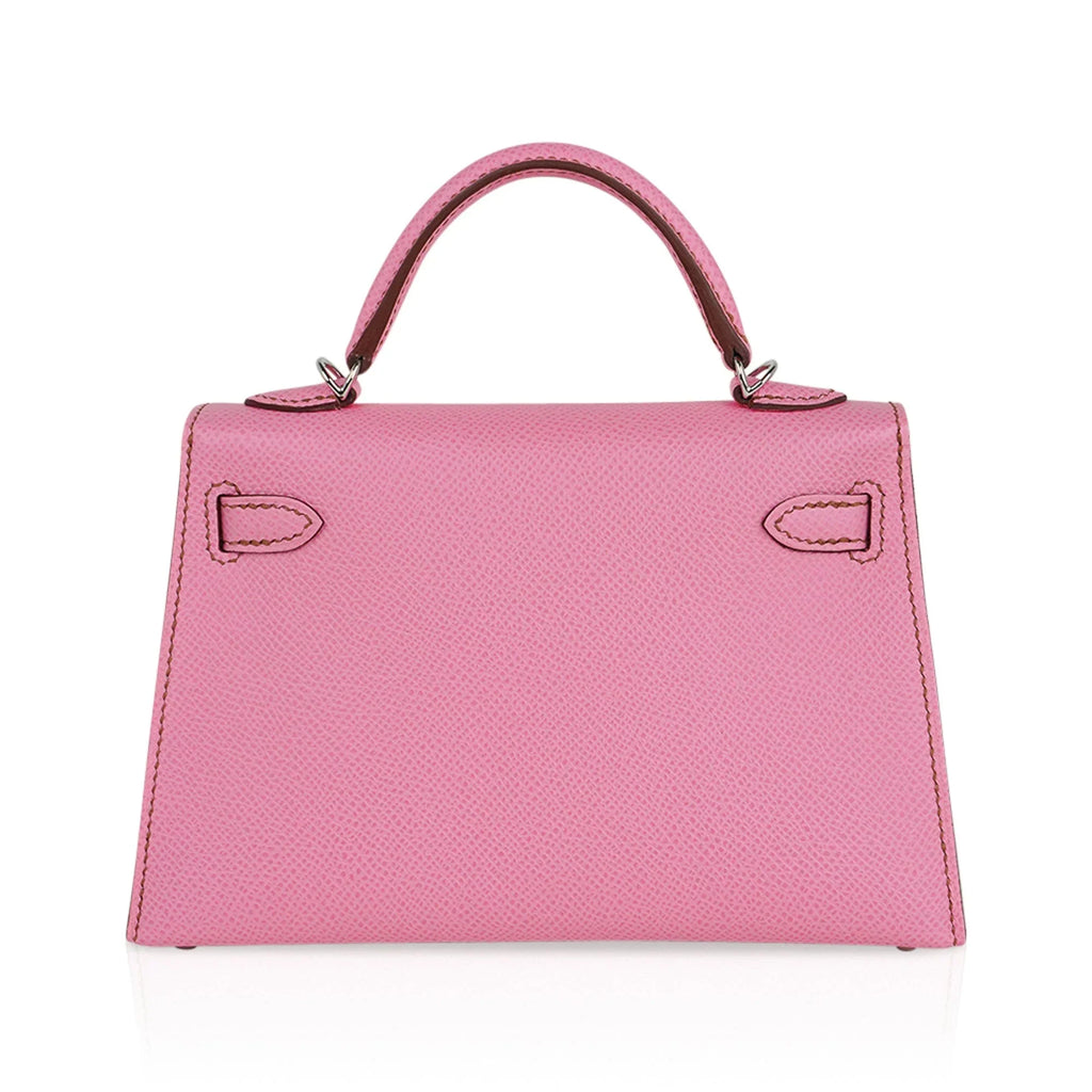 Mini Kelly 20 Sellier Bag in 5P Pink Bubblegum Epsom Leather with Palladium Hardware