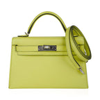 Mini Kelly 20 Bag Sellier Jaune Bourgeon Chevre Leather with Palladium Hardware