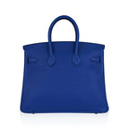 Birkin 25 Bag Blue Zellige Novillo Leather with Gold Hardware