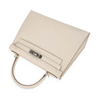 Kelly 28 Bag Sellier Craie Epsom Leather with Palladium Hardware