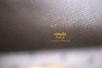 Kelly Pochette Clutch Bag Ostrich Gris Agate Gold Hardware