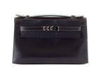 Kelly Pochette Clutch Bag Limited Edition So Black Box Leather Very Rare
