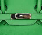 Birkin 35 Bag Ghillies Limited Edition Bamboo Palladium Hardware