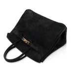 Birkin 35 Bag Black Doblis Suede Gold Hardware Limited Edition