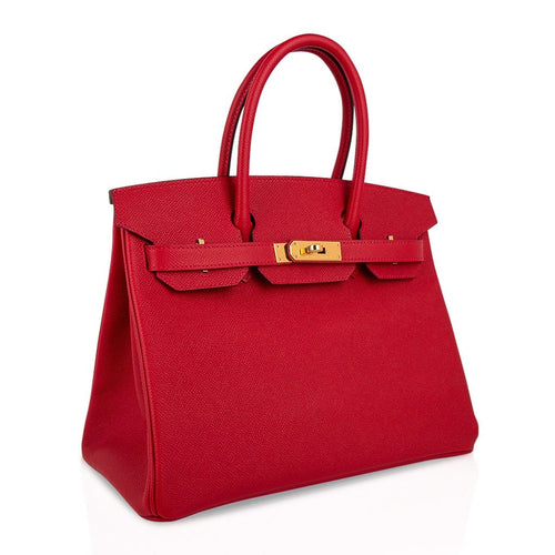 Birkin 30 Bag Rouge Casaque Gold Hardware Epsom Leather